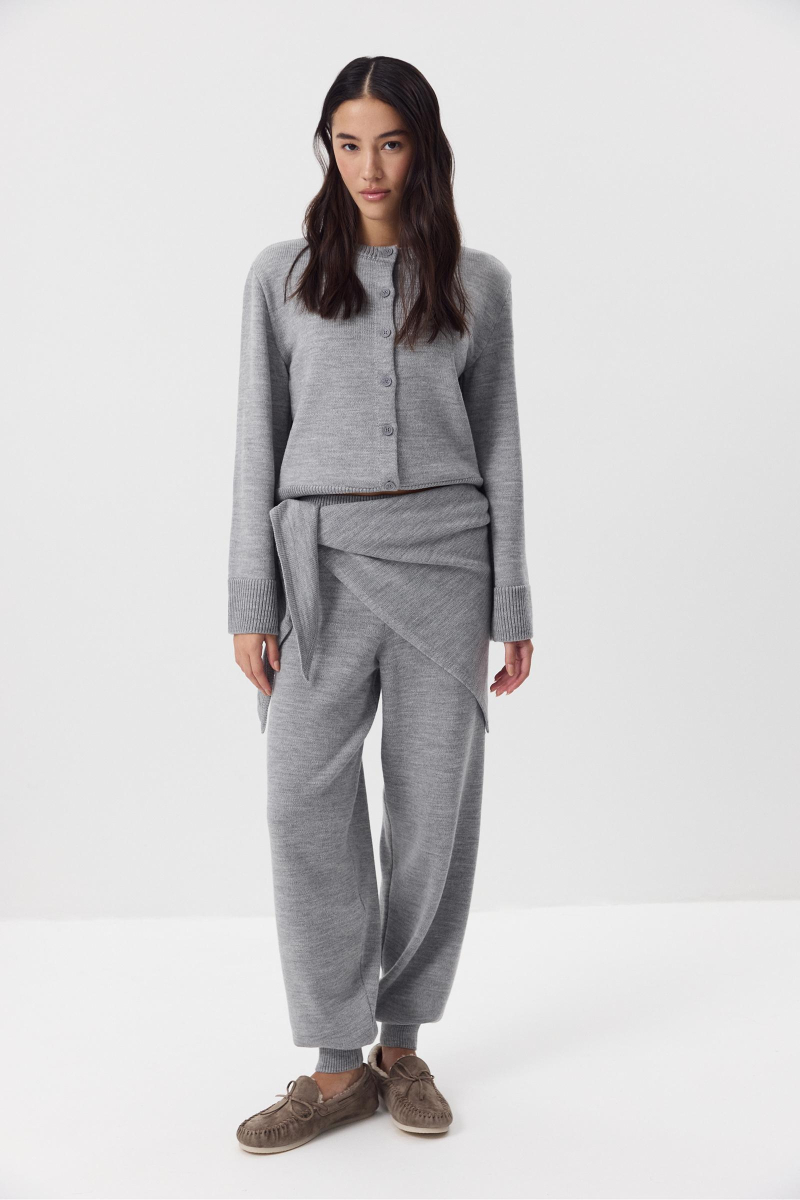 Косынка из шерсти Charmstore, цвет: серый 602-42998-884 купить онлайн