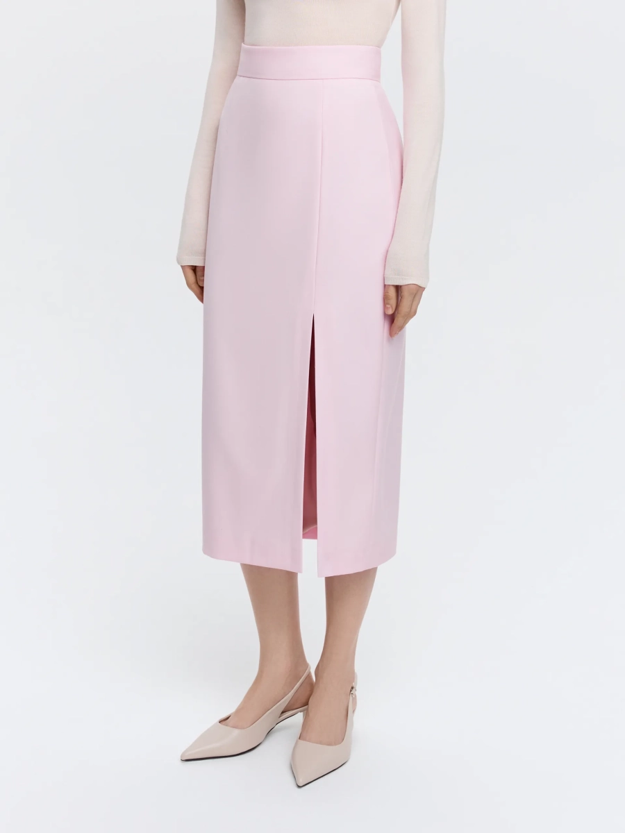 Юбка-миди прямого кроя ANNA PEKUN, цвет: розовый,  купить онлайн