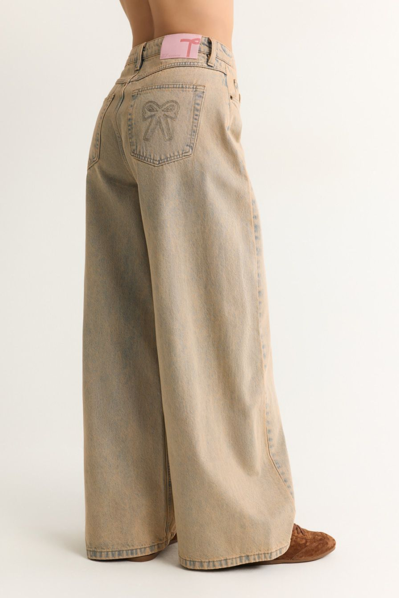 Джинсы из 100% хлопка TOPTOP, цвет: бежевый, TT.036.18849.110 купить онлайн