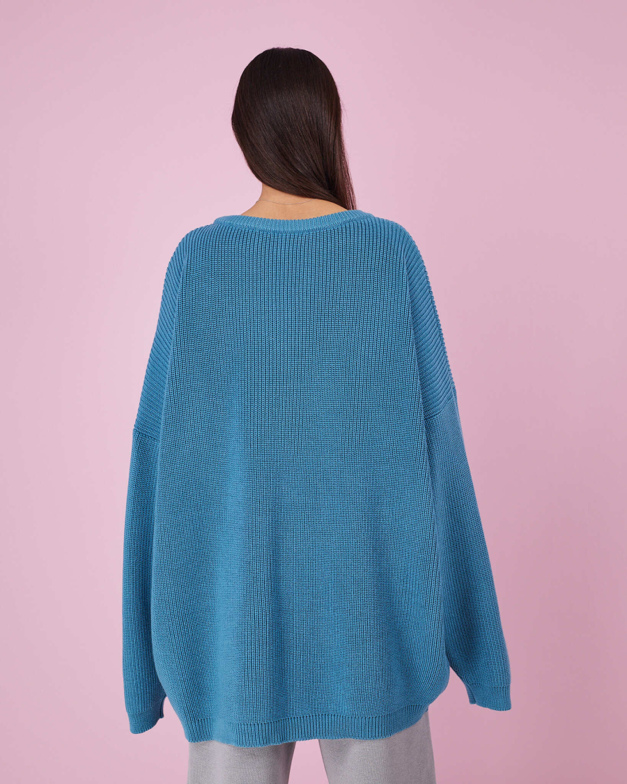 Свитер из хлопка Атлантида TABOO, цвет: бирюзовый, svatlant купить онлайн