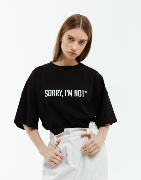 Футболка SORRY, I'M NOT™ BASIC SORRY, I’M NOT, цвет: Чёрный, EM4oQQQGgBTOcttnVV0Xh3 купить онлайн