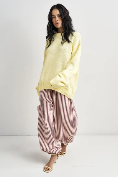 Брюки-алладины в полоску в цвете Бежевый Erist store, цвет: бежевый, НФ-00003519 купить онлайн