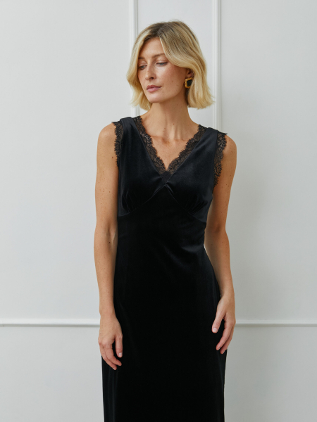 Платье Amely (бархат) Marou, цвет: Черный, Mar5_2603 купить онлайн