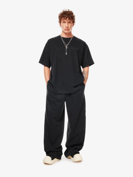 Брюки с текстурными лампасами p.p.s., цвет: Черный, 1040.00.00.BLK купить онлайн