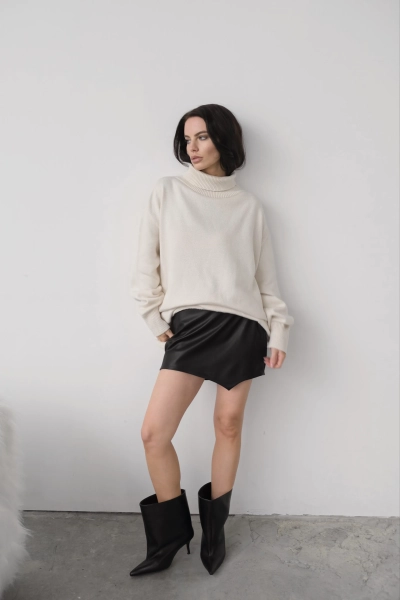 Юбка мини из эко кожи MINI, цвет: Черный, НФ-00000426 купить онлайн