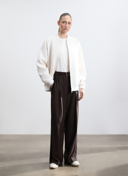 Бомбер из пальтовой ткани ALL WE NEED, цвет: молочный, 2602W5322-21 купить онлайн