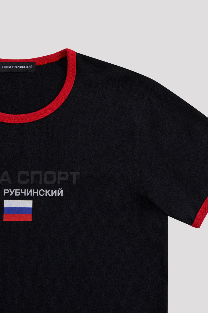 Футболка ГОША РУБЧИНСКИЙ, цвет: Черный, TSH_1701_black купить онлайн