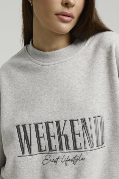 Свитшот Weekend Grey Melange Erist store, цвет: Светло-серый, НФ-00001146 купить онлайн