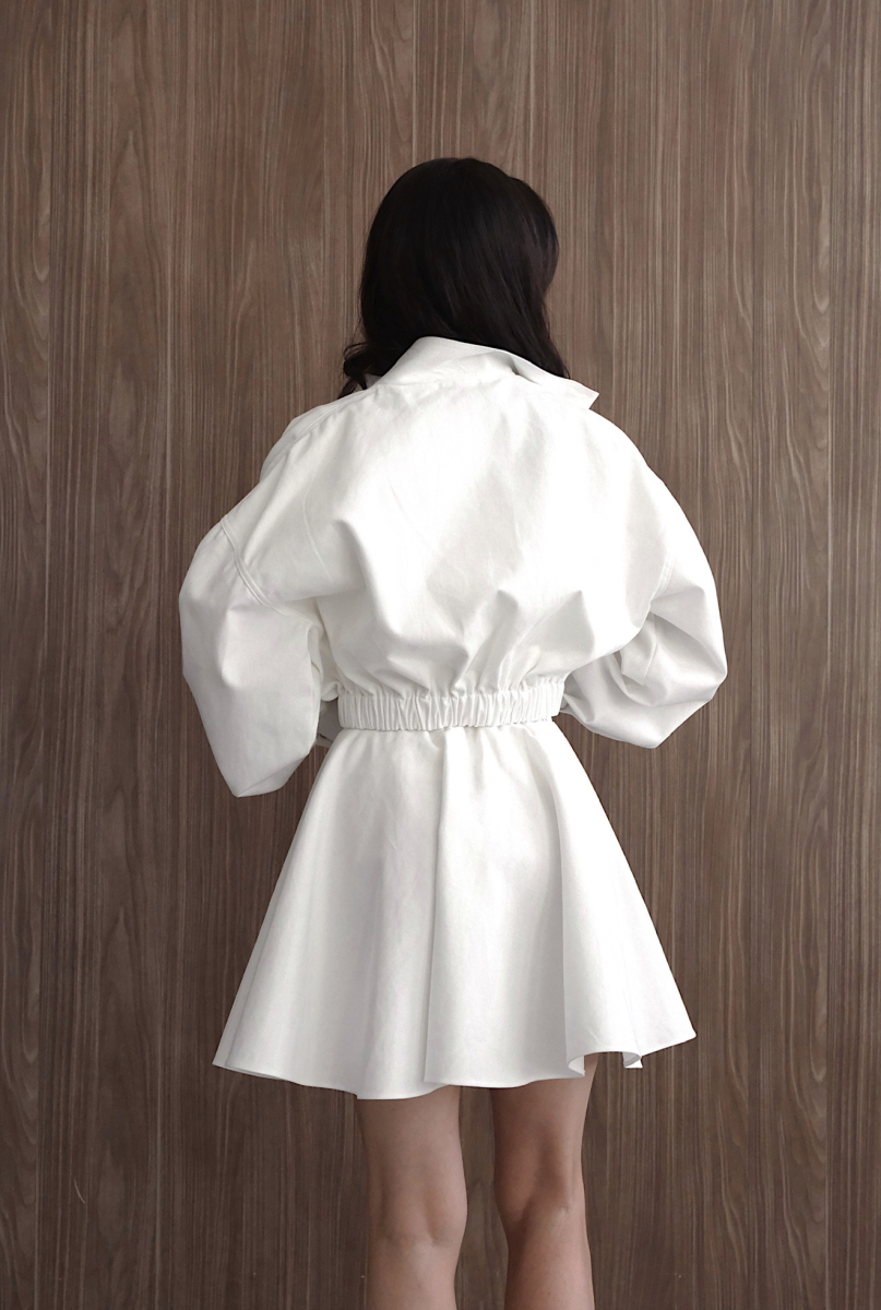 Джинсовка укороченная "Небо" Мини, цвет: молочный, НФ-00000497 купить онлайн