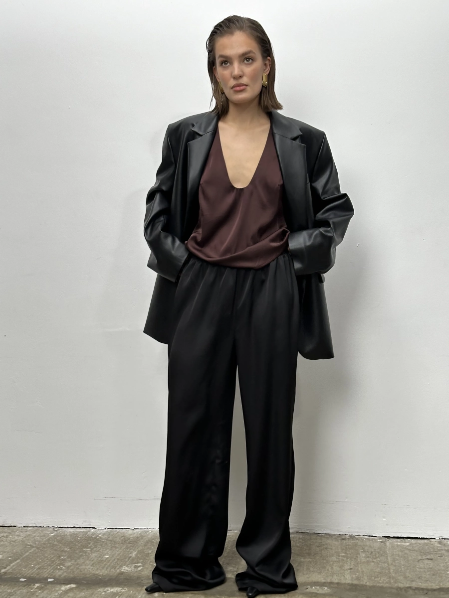Пиджак LEATHER BATYA BLACK YONS, цвет: Черный,  купить онлайн