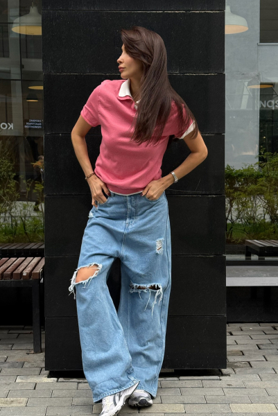 Джинсы на низкой посадке FLAW LIGHT BLUE Label .B, цвет: LIGHT BLUE Jc.18.4.3659.0325/2LBL |новая коллекция купить онлайн