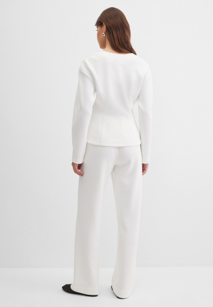 Брюки из ткани интерлок Marou, цвет: молочный, Mar_26021001 купить онлайн