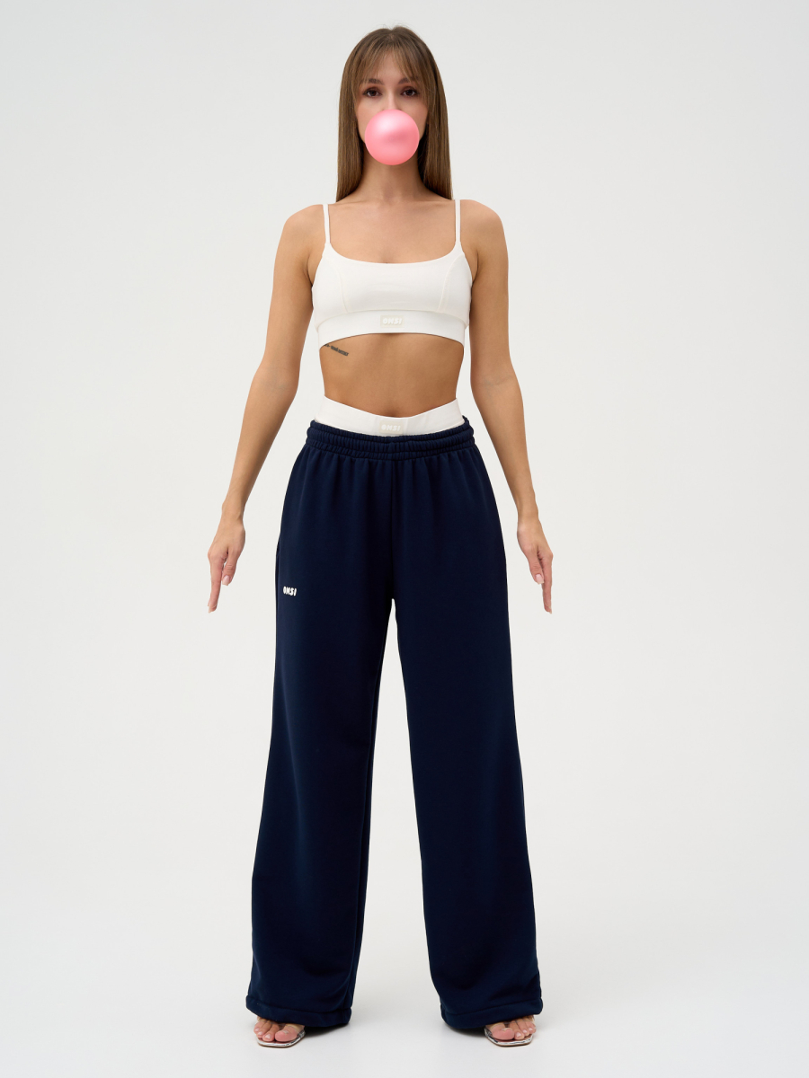 Брюки с застёжкой утепленные