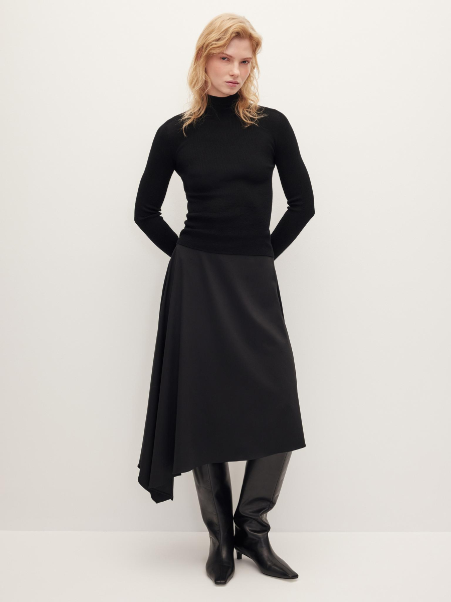 Водолазка из шерсти мериноса Chaika, цвет: Черный, AW25KN01-09 купить онлайн