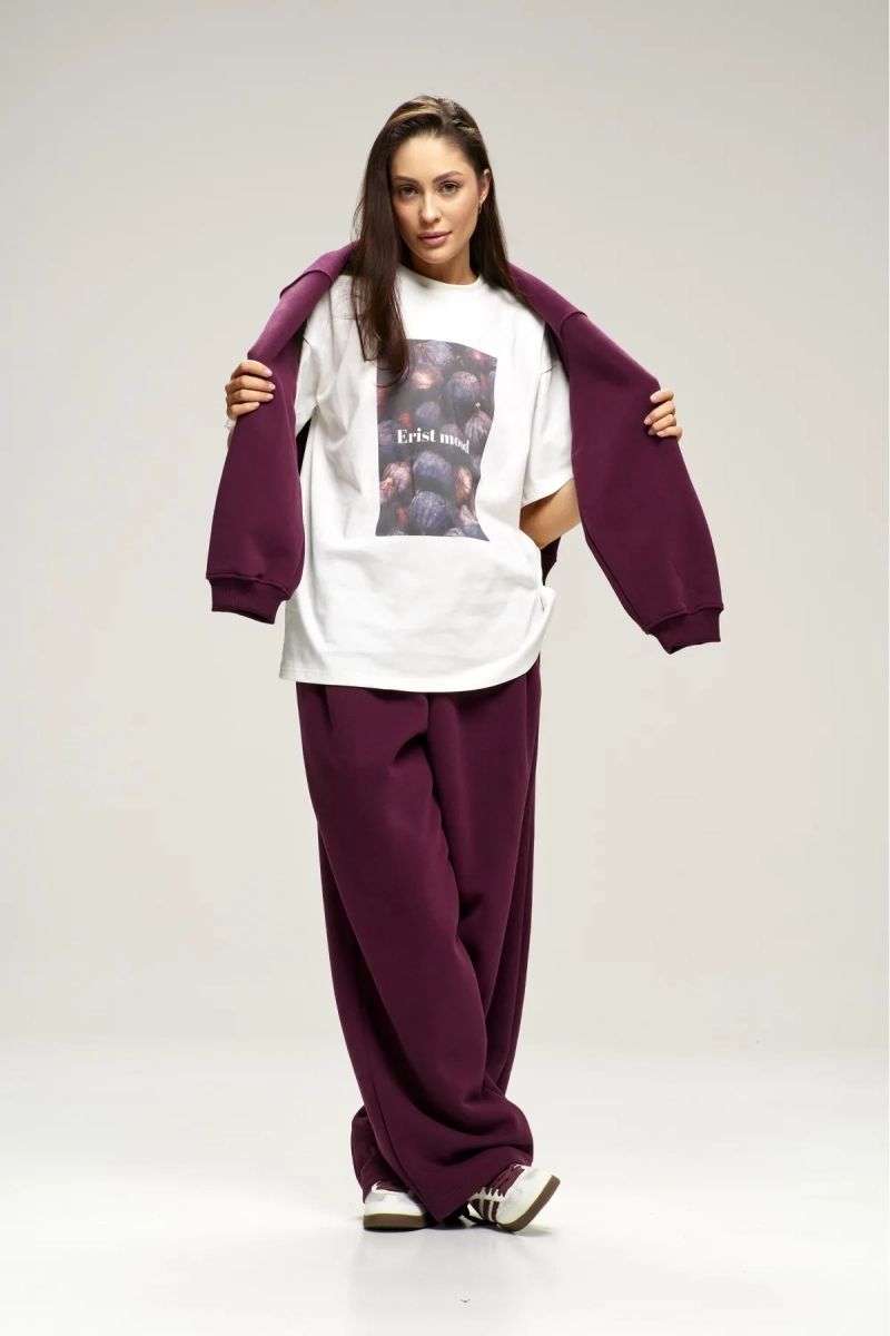 Брюки с начесом Plum Erist store, цвет: сливовый, НФ-00003020 купить онлайн