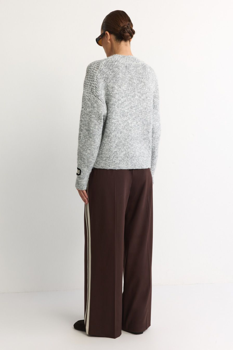 Джемпер из переработанного полиэстера TOPTOP, цвет: серый с принтом, TT.050.18257.801 купить онлайн