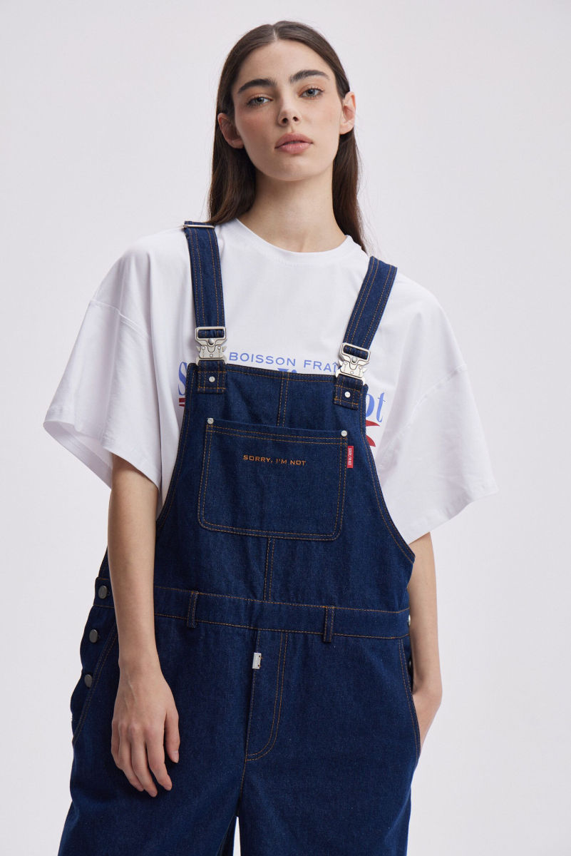 Джинсовый комбинезон SORRY, I’M NOT, цвет: синий,  купить онлайн