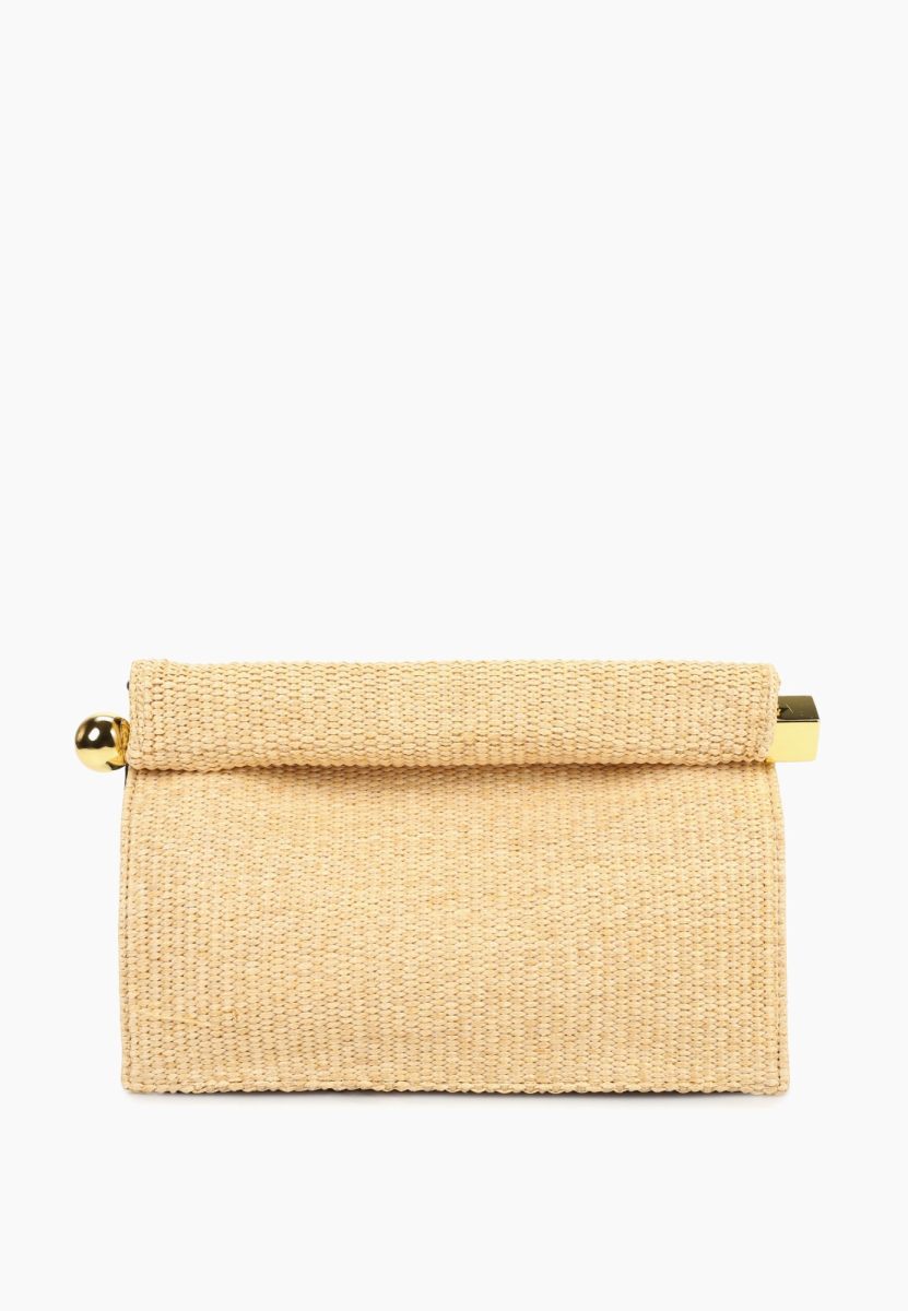 Сумка клатч плетеный