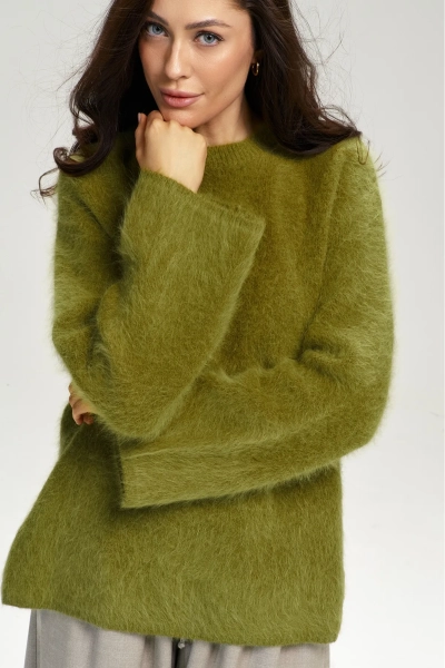 Джемпер из ангоры Olive Erist store, цвет: зеленый, НФ-00003139 купить онлайн