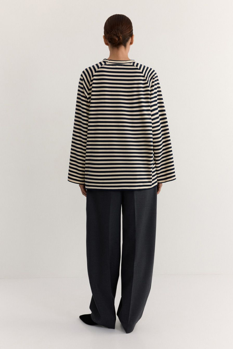 Лонгслив из смесового хлопка TOPTOP, цвет: синий с принтом, TT.025.19305.621.03036 купить онлайн