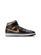 Кроссовки мужские Jordan 1 Mid Black "Metallic Gold"