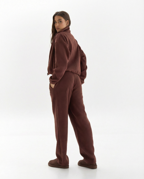 Брюки из трикотажа teddy Alpine Ricoco, цвет: шоколадный, 7026/2 купить онлайн