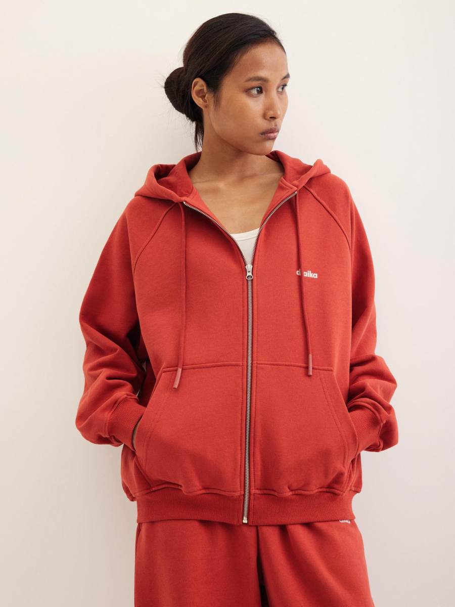 Худи из футера на молнии