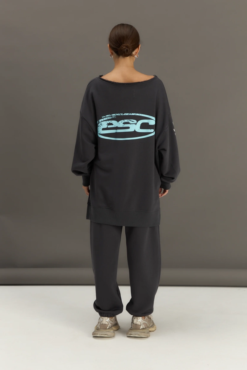 Свитшот EL STUDIO SET 4 с широким вырезом ELASTIC, цвет: графит, 02266 купить онлайн
