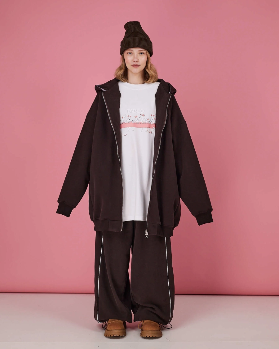 Табуха на молнии TABOO, цвет: шоколад, Tz04 купить онлайн