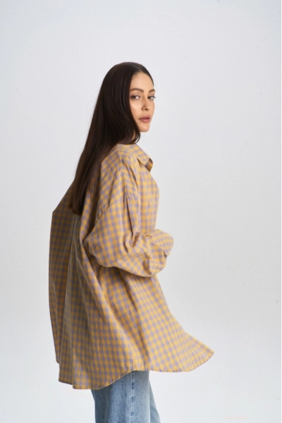 Рубашка в клетку виши Yellow