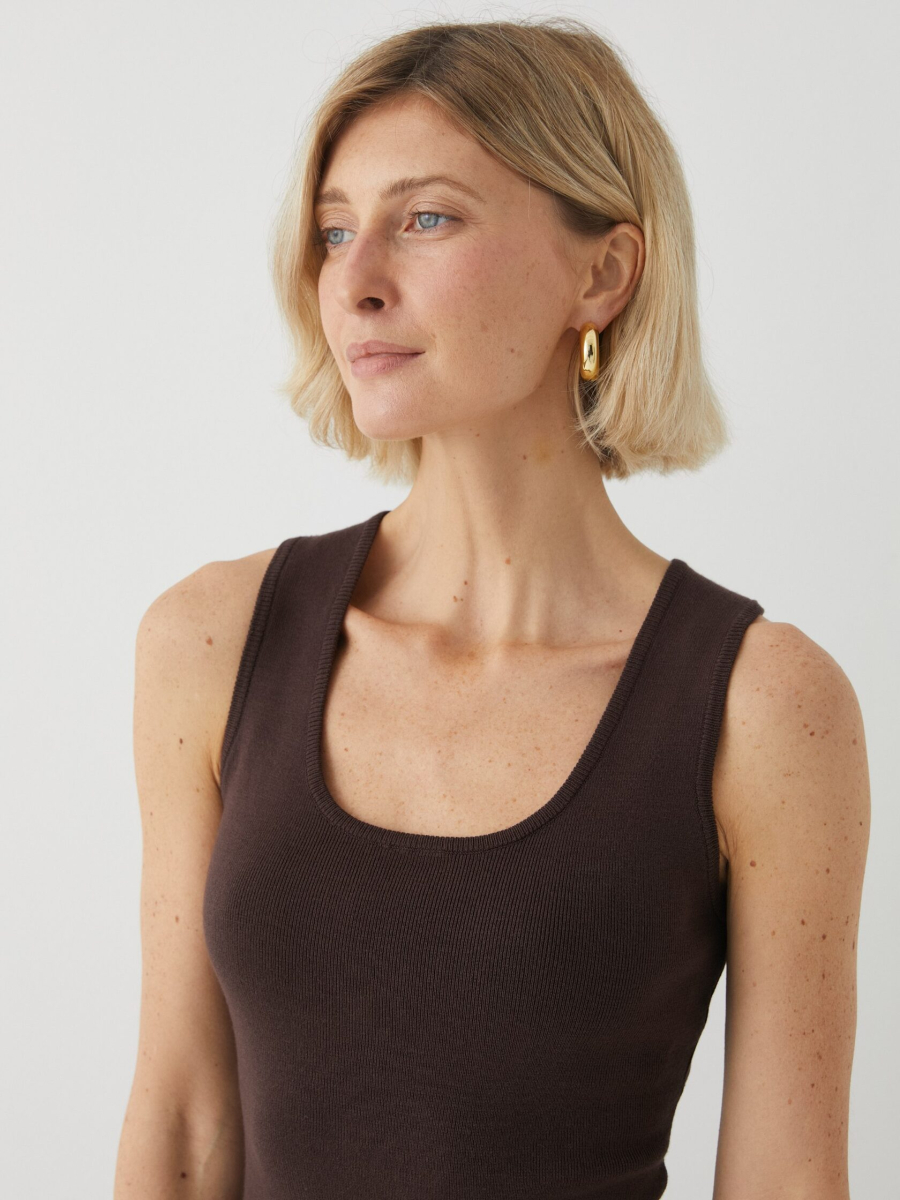 Вязаный топ Marou, цвет: коричневый, Mar_26021502 купить онлайн