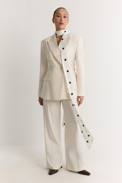 Двубортный жакет TOPTOP, цвет: молочный, TT.060.19149.120 купить онлайн