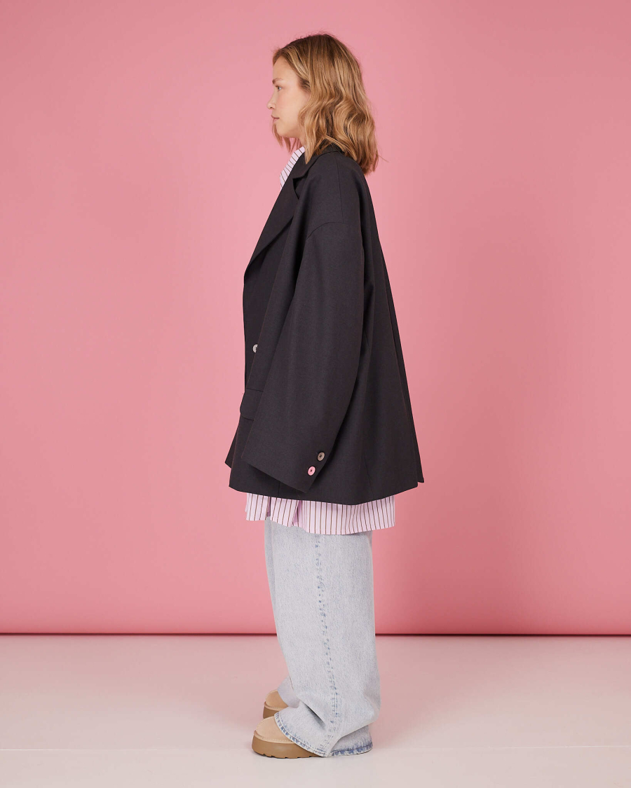 Пиджак макси TABOO, цвет: серый, Blzr03 купить онлайн