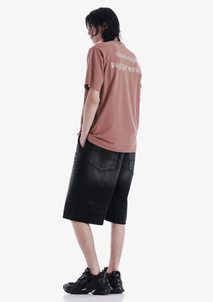 Футболка с принтом с эффектом скорости KRAKATAU, цвет: серо-терракотовый, Tm141-77 купить онлайн