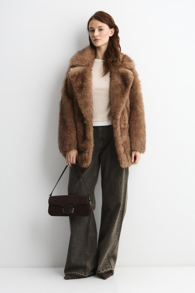 Шуба FURRIX ENEVOO, цвет: бежевый, 07073 купить онлайн