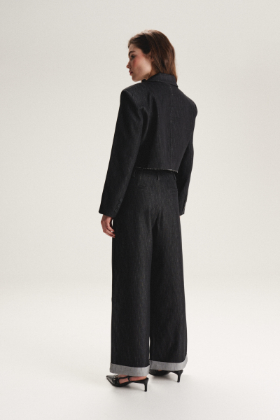 Жакет структурированный укороченный SAGAS, цвет: серый, 250705 купить онлайн