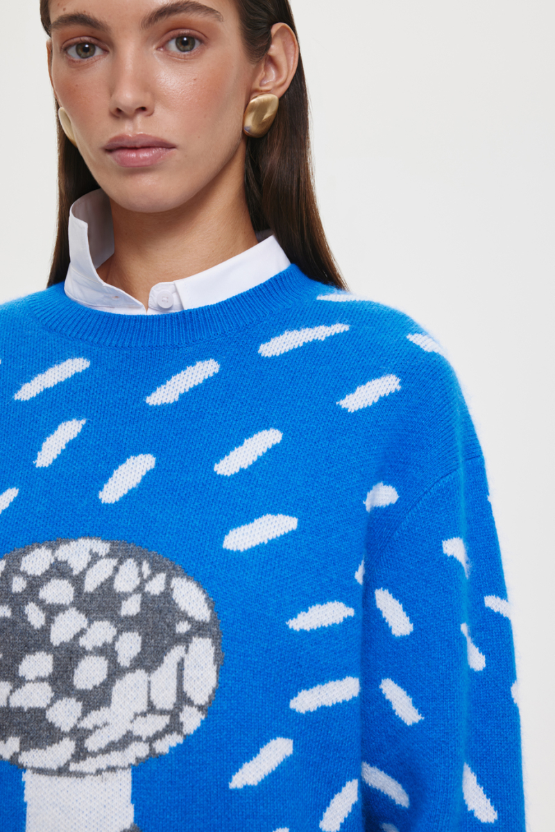 Джемпер с жаккардовым рисунком DREAMS BY ALENA AKHMADULLINA, цвет: синий, 225104140304281/704000 купить онлайн