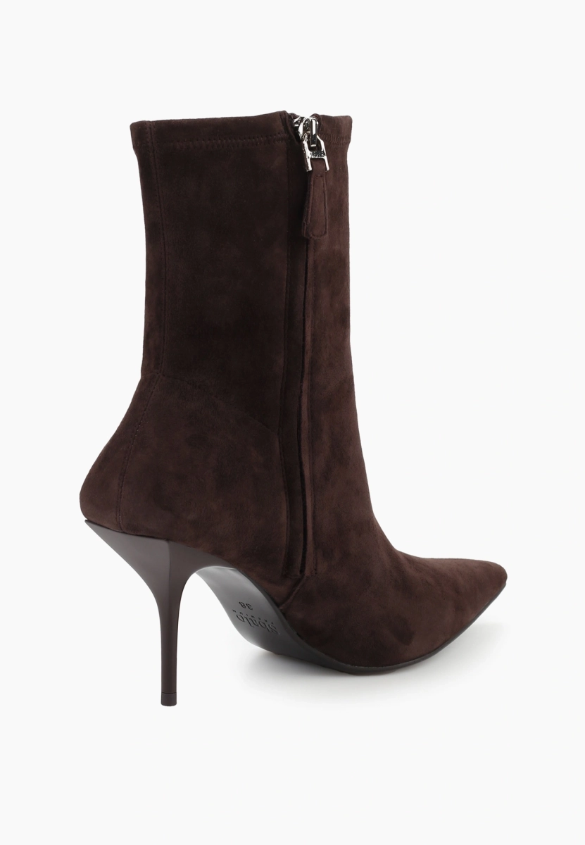 Ботильоны из натуральной замши SBALO, цвет: шоколадный SJD10 купить онлайн