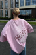 Футболка объемная с принтом SOLDOUT LIGHT PINK