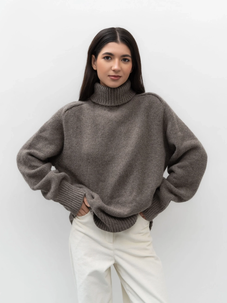 Свитер с горлом TRES, цвет: какао, НФ-00002443 купить онлайн