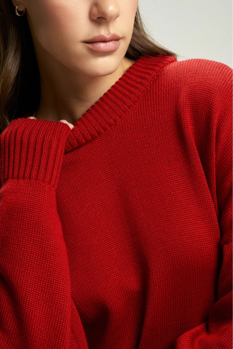 Джемпер Cotton Cherry Erist store, цвет: красный, НФ-00001727 купить онлайн