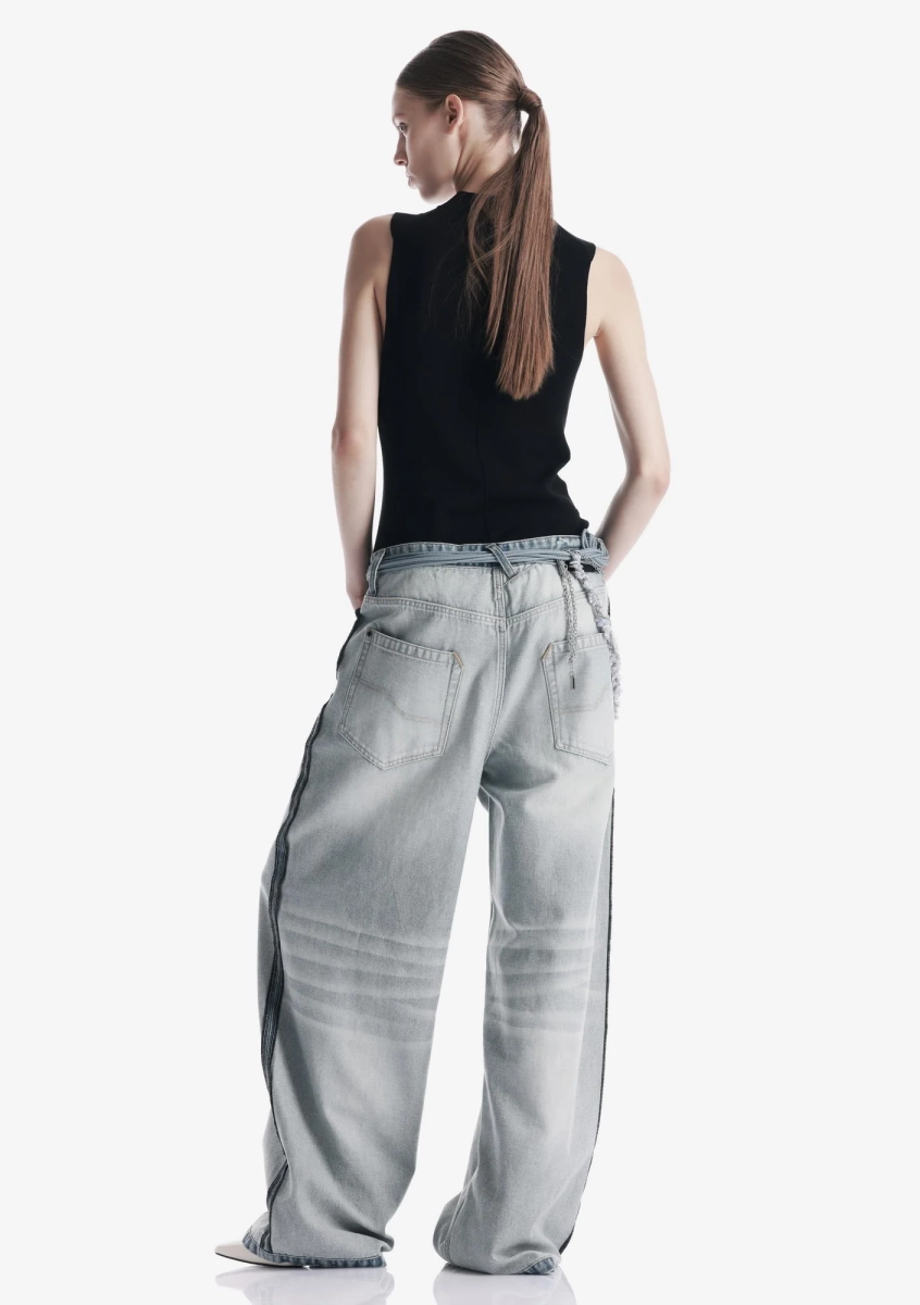 Широкие джинсы KRAKATAU, цвет: бледно-голубой, Ru226-63 купить онлайн