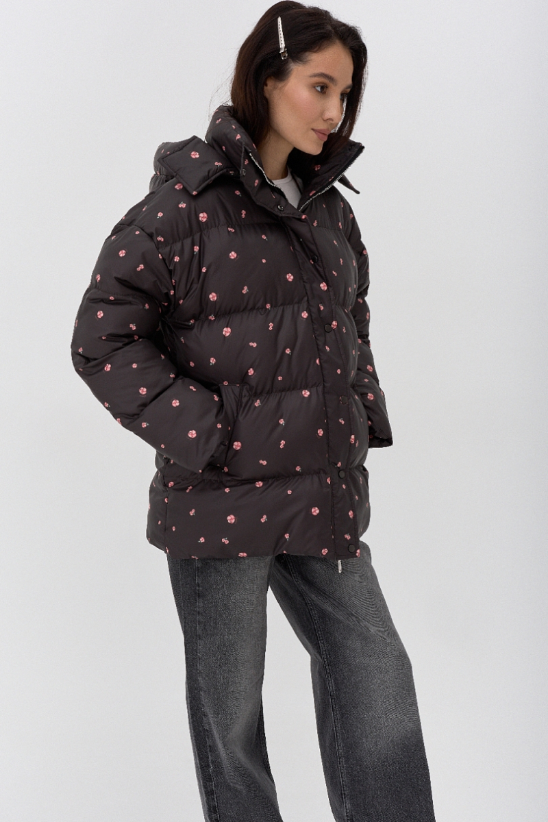 Пуховик Zefyr dark chocolate Ricoco, цвет: горький шоколад, 4092/3 купить онлайн