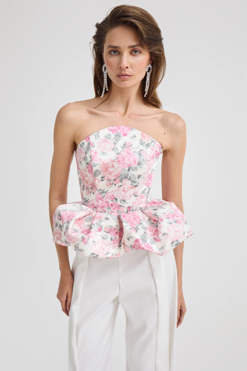 Топ-корсет цветочный принт