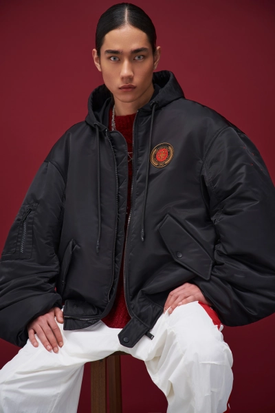 Куртка бомбер оверсайз UNIT 18 p.p.s., цвет: Черный, 1006.00.00.BLK купить онлайн