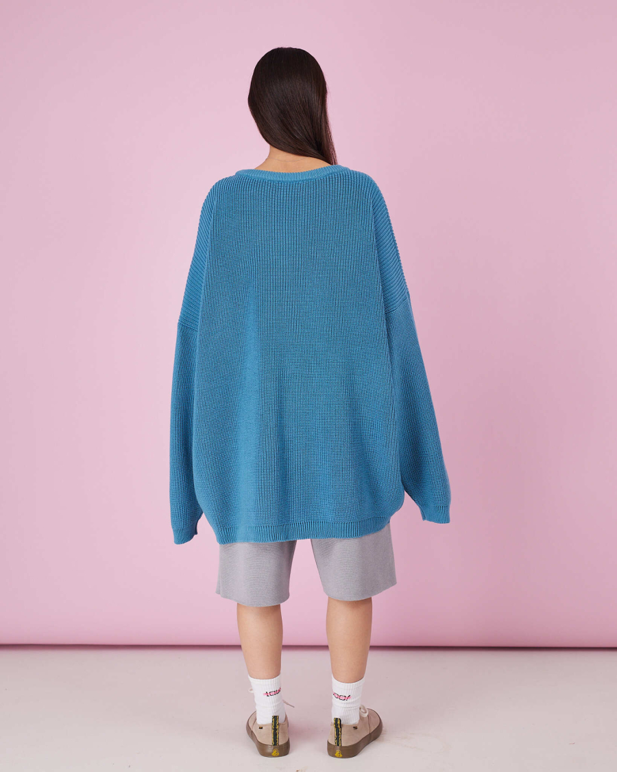 Свитер из хлопка Атлантида TABOO, цвет: бирюзовый, svatlant купить онлайн