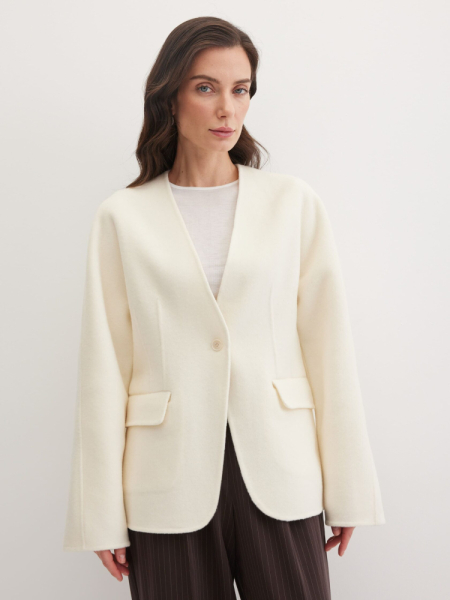 Приталенный жакет из шерсти