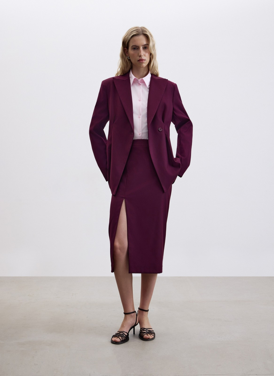 Жакет приталенный ALL WE NEED, цвет: Бордовый, 2604W1257-019 купить онлайн