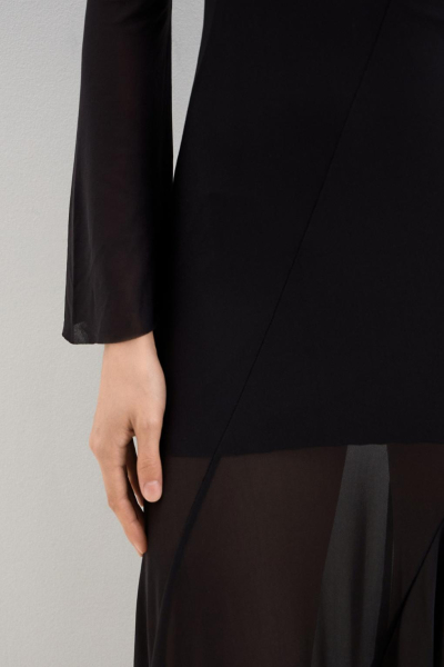 Платье с открытыми плечами ENEVOO, цвет: Черный, 02913 купить онлайн