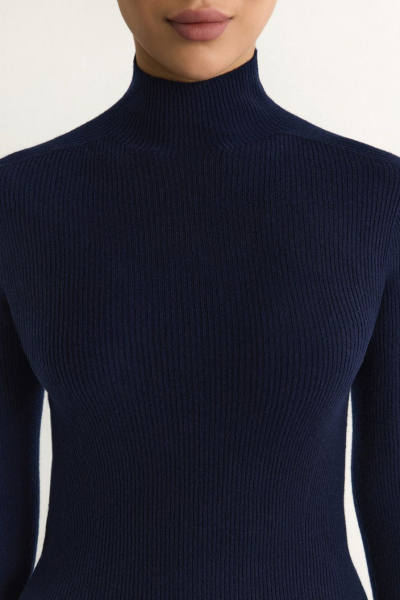 Водолазка с добавлением шерсти и кашемира TOPTOP, цвет: синий, TTS.052.14204.621 купить онлайн